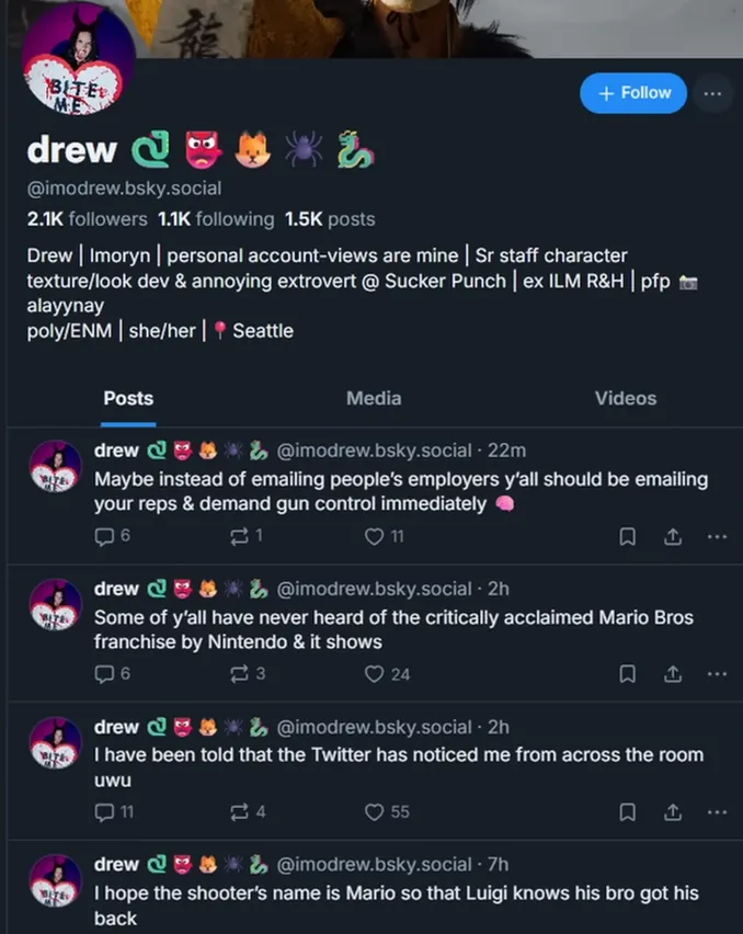 Sucker Punch has not issued a public apology regarding Drew Harrington’s comments