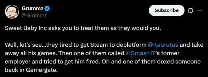 The studio’s critics accuse them of fueling cancel culture in gaming through aggressive online tactics.