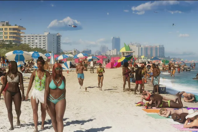 GTA 6 Leak #13 Shows Enormous Vice Beach Crowds, NPC Variety and New Open-World Details